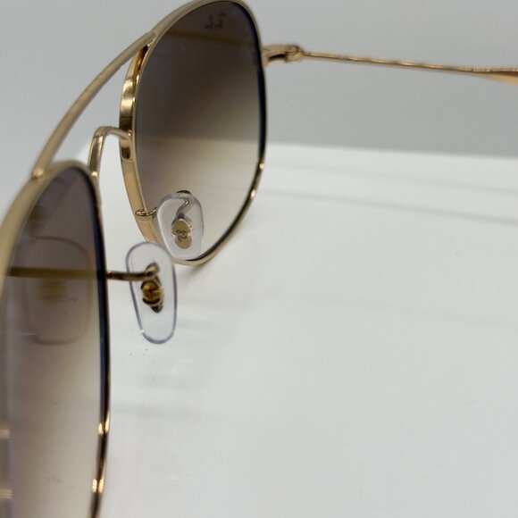 Ray Ban Gold Brown Gradient Unisex Sunglasses RB 3735 001/51 - Picture 6 of 12